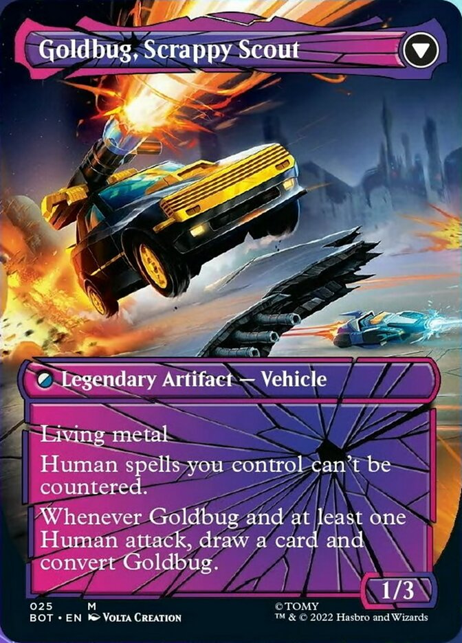 Goldbug, Humanity's Ally // Goldbug, Scrappy Scout (Shattered Glass) [Universes Beyond: Transformers] | Gate City Games LLC