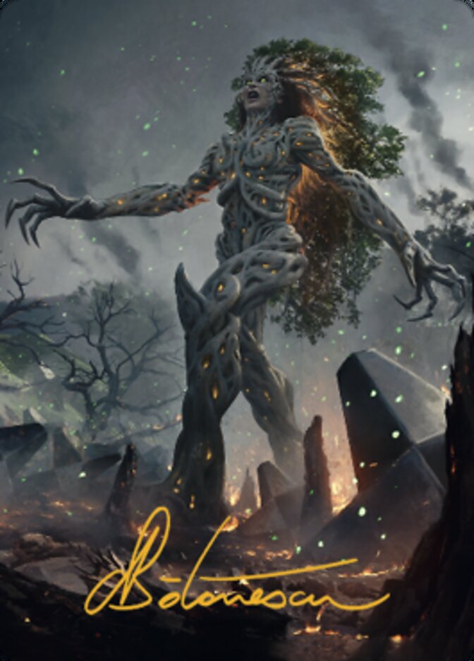 Titania, Gaea Incarnate Art Card (Gold-Stamped Signature) [The Brothers' War Art Series] | Gate City Games LLC