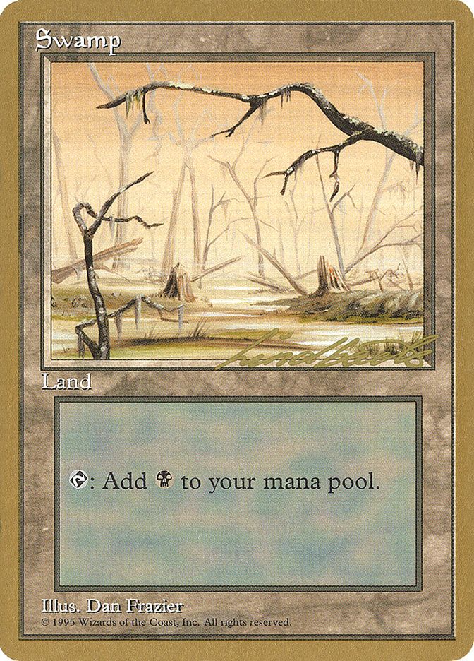 Swamp (ll370) (Leon Lindback) [Pro Tour Collector Set] | Gate City Games LLC