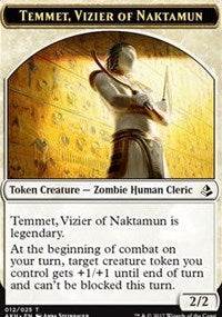 Temmet, Vizier of Naktamun // Zombie Token [Amonkhet Tokens] | Gate City Games LLC