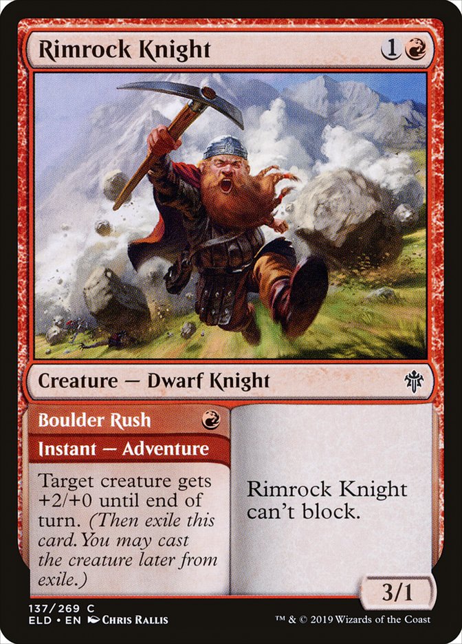 Rimrock Knight // Boulder Rush [Throne of Eldraine] | Gate City Games LLC