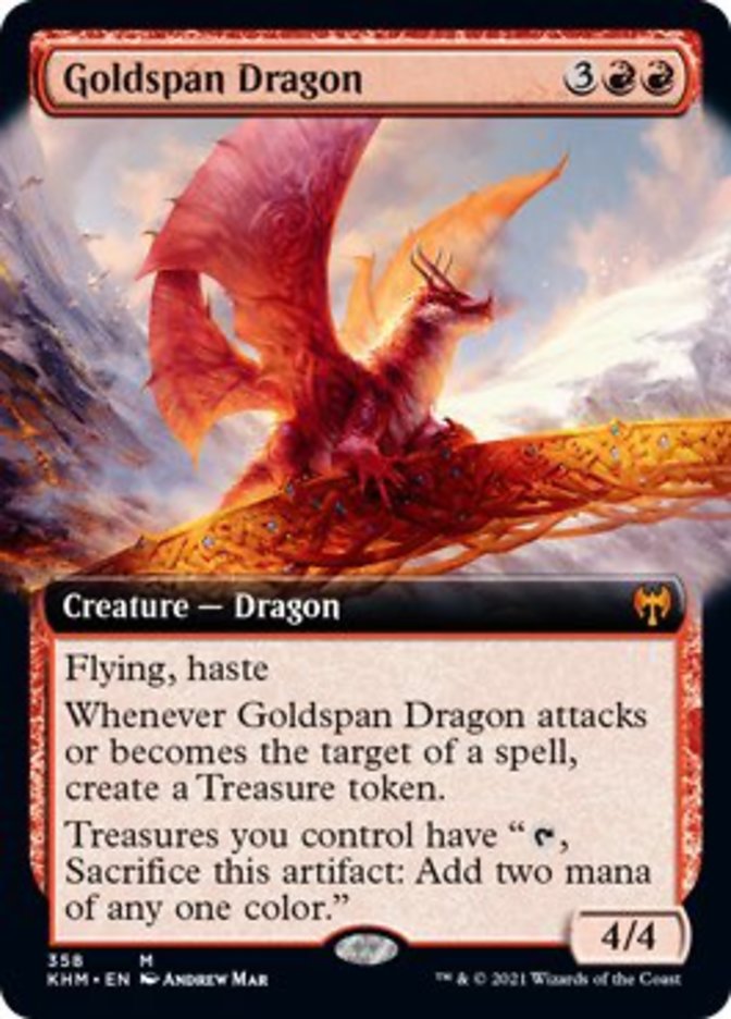 Goldspan Dragon (Extended Art) [Kaldheim] | Gate City Games LLC