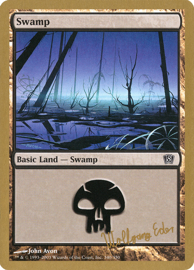Swamp (we340) (Wolfgang Eder) [World Championship Decks 2003] | Gate City Games LLC