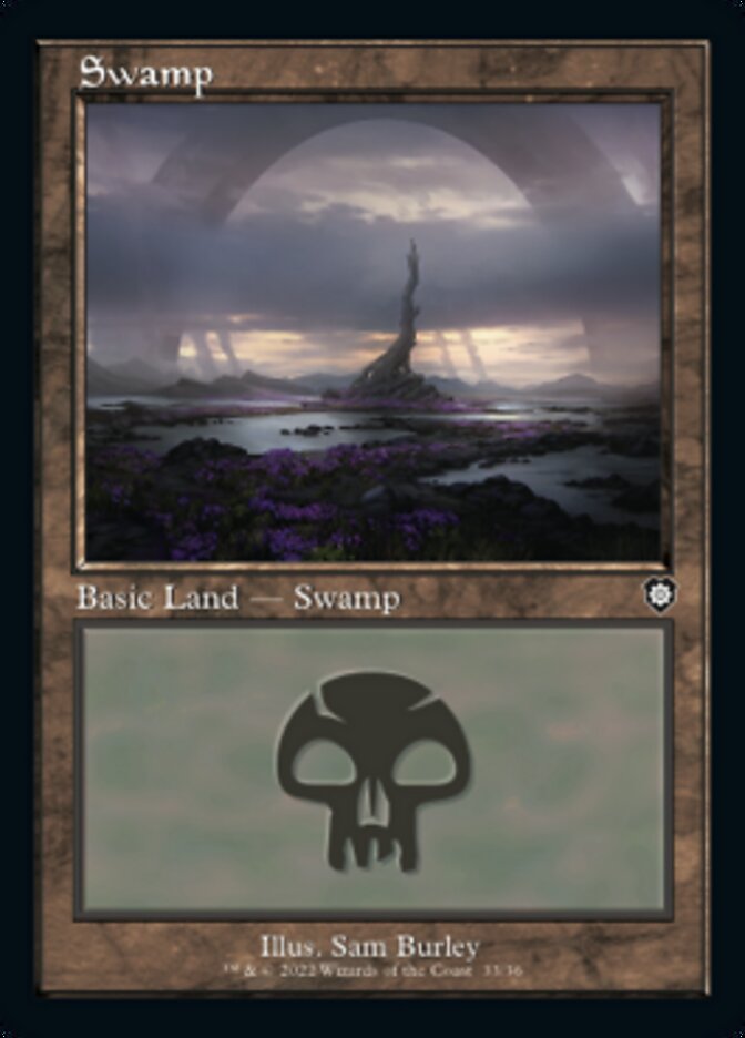 Swamp (033) (Retro) [The Brothers' War Commander] | Gate City Games LLC