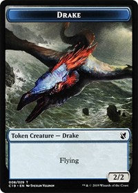 Drake // Human Double-sided Token [Commander 2019 Tokens] | Gate City Games LLC