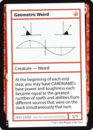 Geometric Weird (2021 Edition) [Mystery Booster Playtest Cards] | Gate City Games LLC