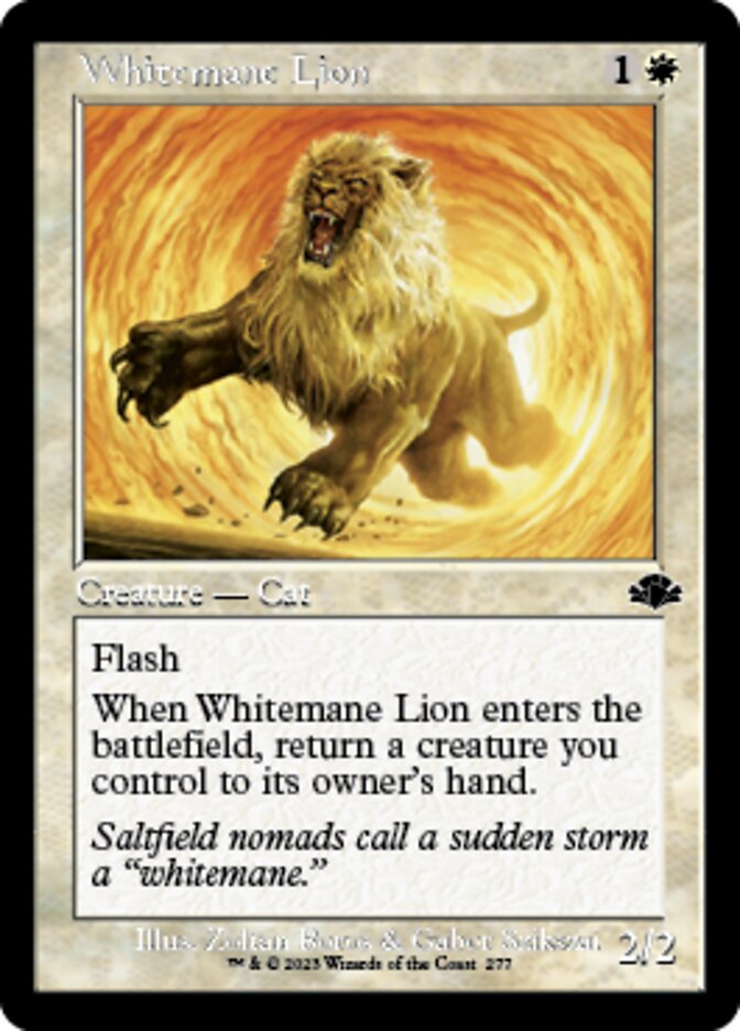Whitemane Lion (Retro) [Dominaria Remastered] | Gate City Games LLC