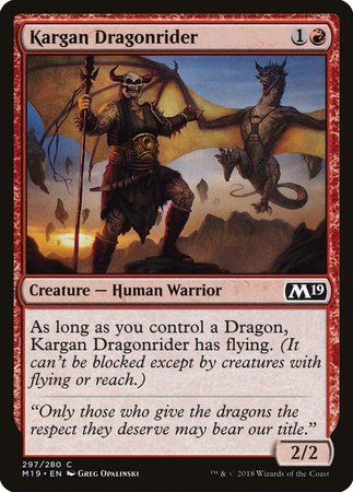 Kargan Dragonrider [Core Set 2019] | Gate City Games LLC