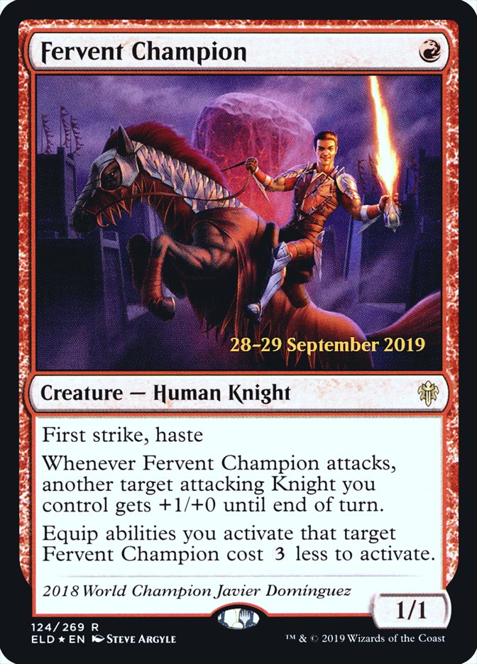 Fervent Champion  [Throne of Eldraine Prerelease Promos] | Gate City Games LLC