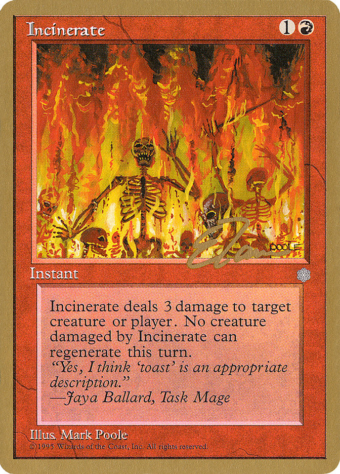 Incinerate (Eric Tam) [Pro Tour Collector Set] | Gate City Games LLC