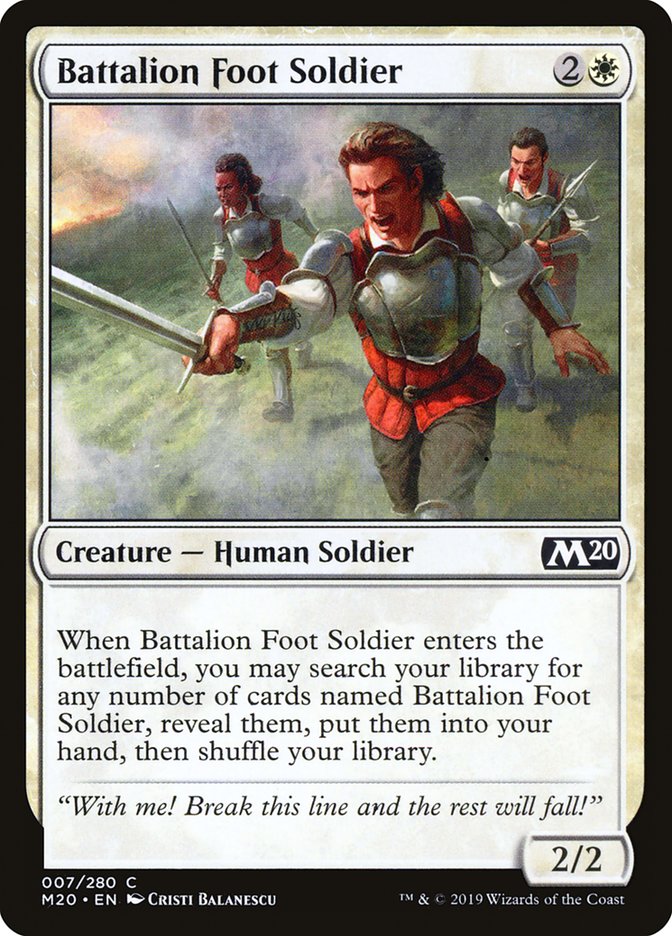 Battalion Foot Soldier [Core Set 2020] | Gate City Games LLC