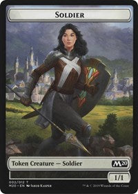 Soldier // Dinosaur Double-Sided Token [Game Night 2019 Tokens] | Gate City Games LLC