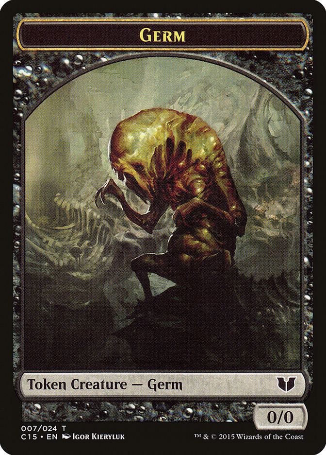 Germ // Zombie Double-Sided Token [Commander 2015 Tokens] | Gate City Games LLC