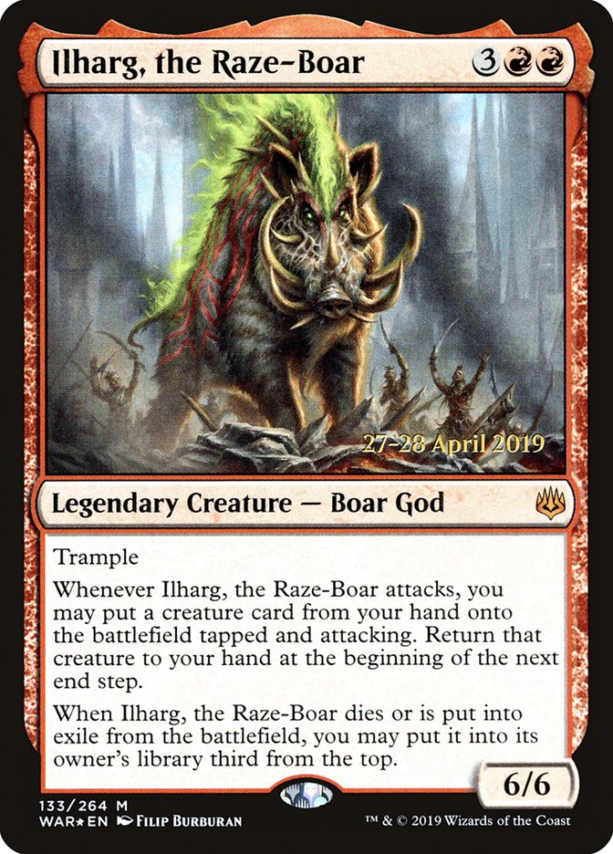Ilharg, the Raze-Boar  [War of the Spark Prerelease Promos] | Gate City Games LLC