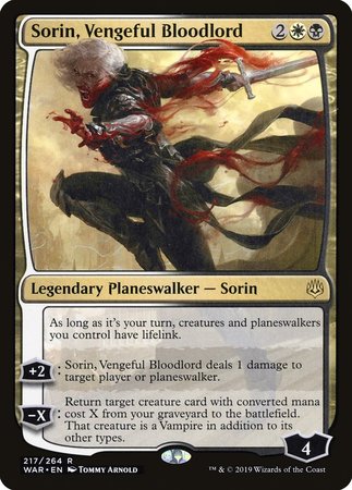 Sorin, Vengeful Bloodlord [War of the Spark] | Gate City Games LLC