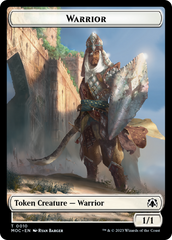 Warrior // Elspeth, Sun's Champion Emblem Double-Sided Token [March of the Machine Commander Tokens] | Gate City Games LLC