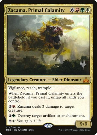 Zacama, Primal Calamity [Rivals of Ixalan Promos] | Gate City Games LLC