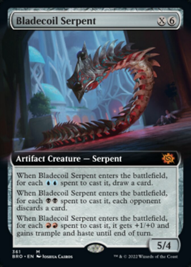 Bladecoil Serpent (Extended Art) [The Brothers' War] | Gate City Games LLC