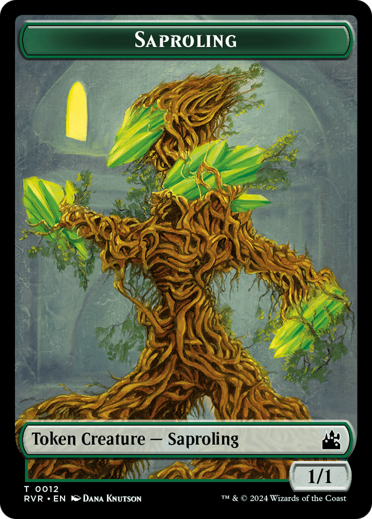 Saproling // Goblin (0009) Double-Sided Token [Ravnica Remastered Tokens] | Gate City Games LLC