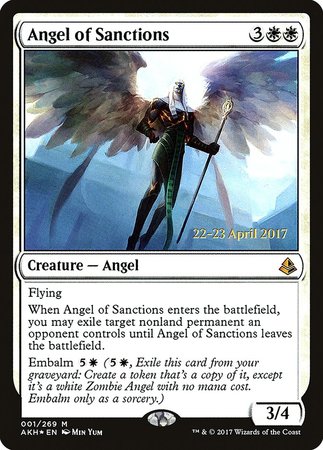 Angel of Sanctions [Amonkhet Promos] | Gate City Games LLC