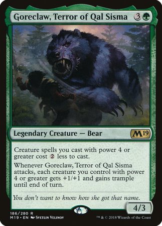 Goreclaw, Terror of Qal Sisma [Core Set 2019] | Gate City Games LLC