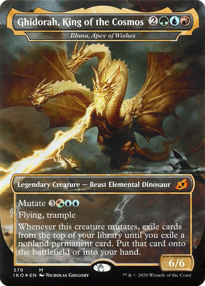 Illuna, Apex of Wishes - Ghidorah, King of the Cosmos (Godzilla Series) [Ikoria: Lair of Behemoths] | Gate City Games LLC