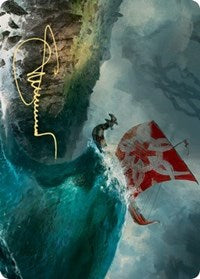 Run Ashore Art Card (Gold-Stamped Signature) [Kaldheim: Art Series] | Gate City Games LLC
