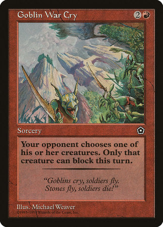 Goblin War Cry [Portal Second Age] | Gate City Games LLC