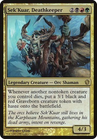 Sek'Kuar, Deathkeeper (Commander 2013) [Commander 2013 Oversized] | Gate City Games LLC