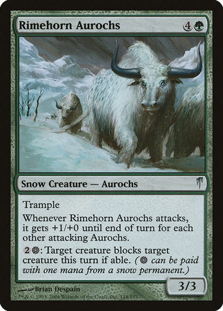 Rimehorn Aurochs [Coldsnap] | Gate City Games LLC