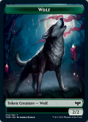 Zombie (008) // Wolf (014) Double-sided Token [Innistrad: Crimson Vow Tokens] | Gate City Games LLC