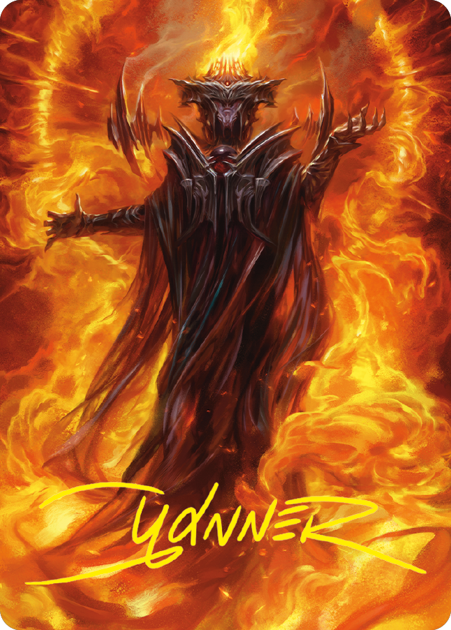 Sauron, the Dark Lord Art Card (Gold-Stamped Signature) [The Lord of the Rings: Tales of Middle-earth Art Series] | Gate City Games LLC