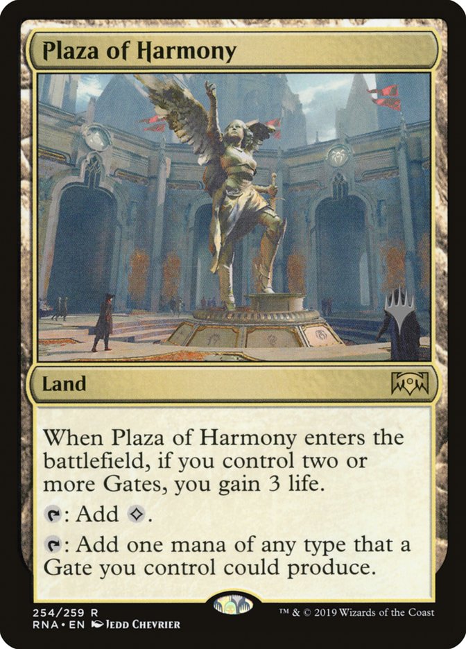 Plaza of Harmony (Promo Pack) [Ravnica Allegiance Promos] | Gate City Games LLC