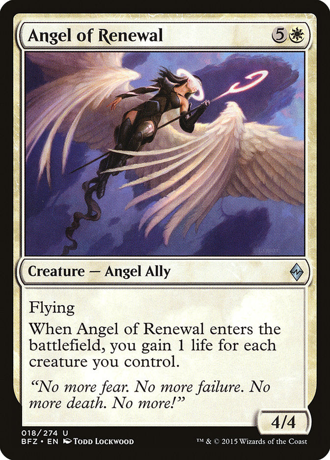 Angel of Renewal [Battle for Zendikar] | Gate City Games LLC
