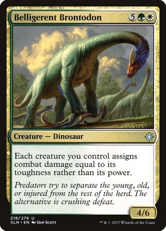 Belligerent Brontodon [Ixalan] | Gate City Games LLC