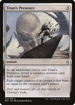 Titan's Presence [Battle for Zendikar] | Gate City Games LLC