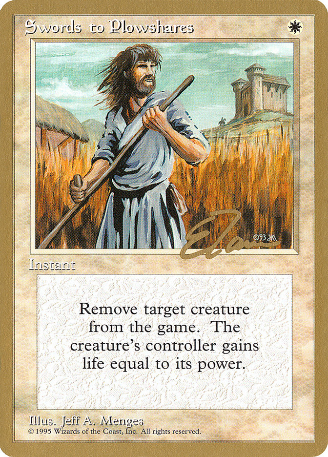 Swords to Plowshares (Eric Tam) [Pro Tour Collector Set] | Gate City Games LLC