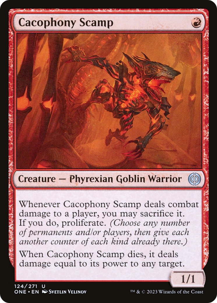 Cacophony Scamp [Phyrexia: All Will Be One] | Gate City Games LLC