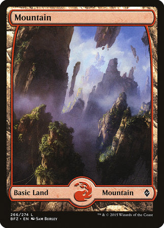 Mountain (266) - Full Art [Battle for Zendikar] | Gate City Games LLC