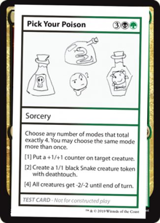 Pick Your Poison (2021 Edition) [Mystery Booster Playtest Cards] | Gate City Games LLC