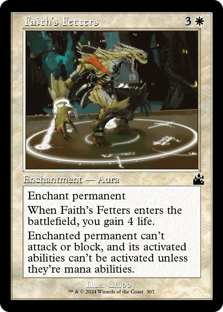 Faith's Fetters (Retro Frame) [Ravnica Remastered] | Gate City Games LLC