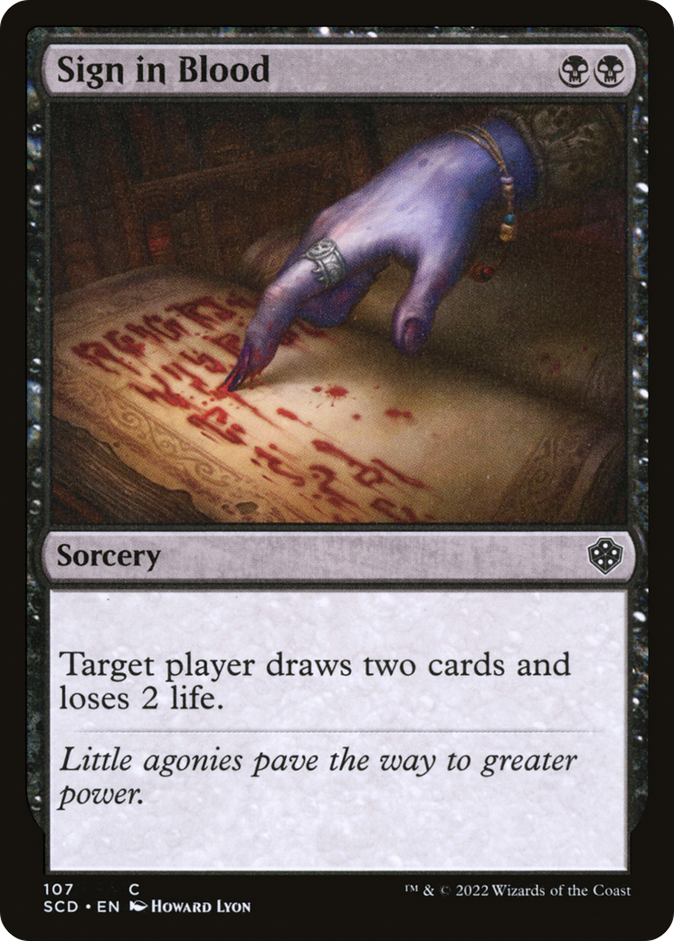 Sign in Blood [Starter Commander Decks] | Gate City Games LLC
