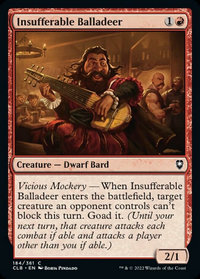 Insufferable Balladeer [Commander Legends: Battle for Baldur's Gate] | Gate City Games LLC