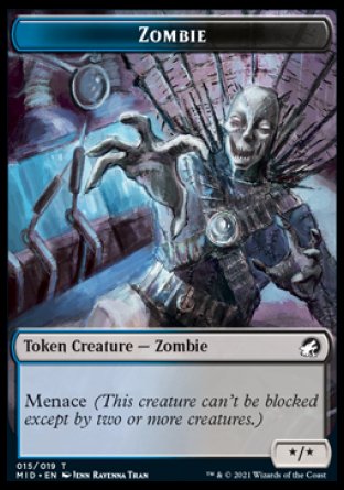 Zombie Token (015) [Innistrad: Midnight Hunt Tokens] | Gate City Games LLC