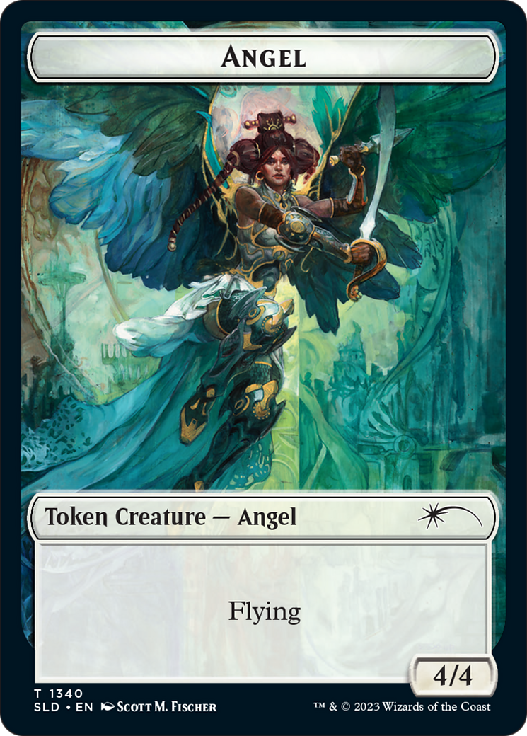 Angel (SLD) // Soldier (GRN) Double-Sided Token [Secret Lair: Angels Tokens] | Gate City Games LLC