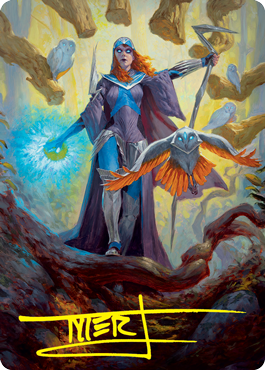 Kasmina, Enigma Sage Art Card (Gold-Stamped Signature) [Strixhaven: School of Mages Art Series] | Gate City Games LLC