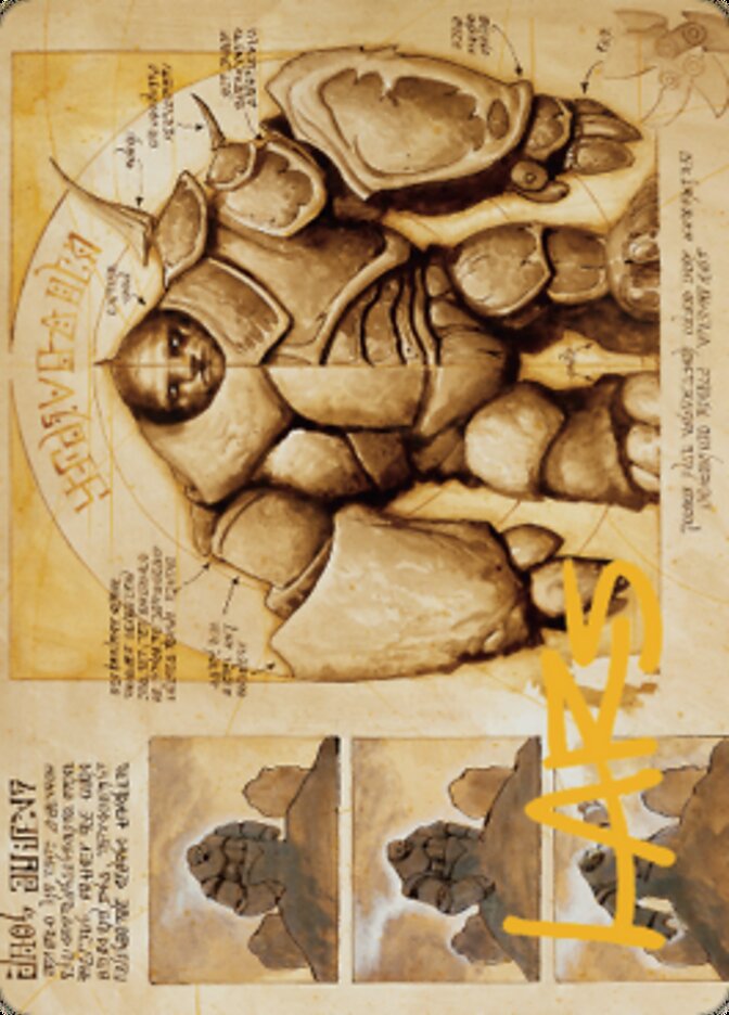 Precursor Golem Art Card (Gold-Stamped Signature) [The Brothers' War Art Series] | Gate City Games LLC