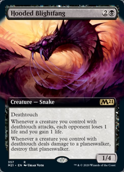 Hooded Blightfang (Extended Art) [Core Set 2021] | Gate City Games LLC
