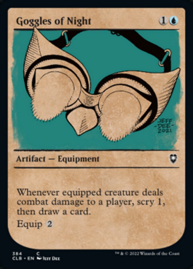 Goggles of Night (Showcase) [Commander Legends: Battle for Baldur's Gate] | Gate City Games LLC