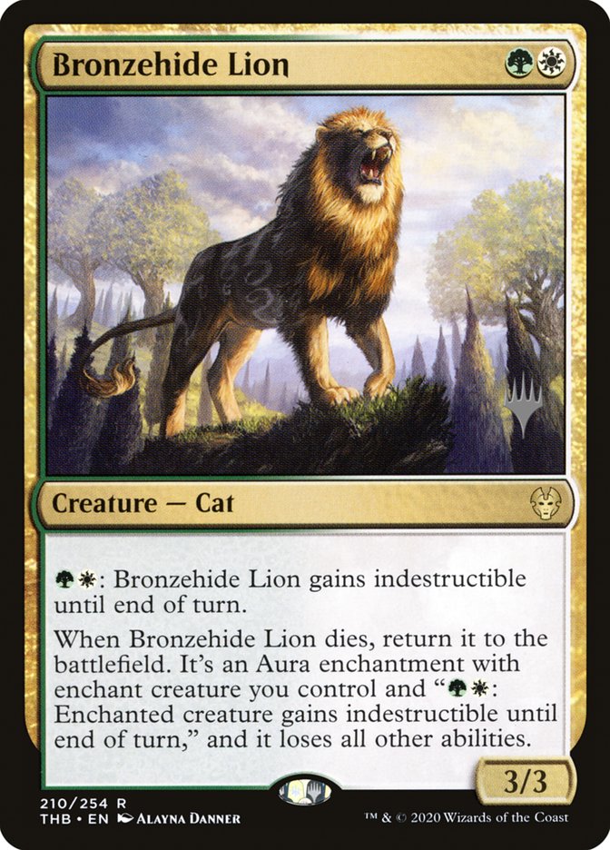 Bronzehide Lion (Promo Pack) [Theros Beyond Death Promos] | Gate City Games LLC